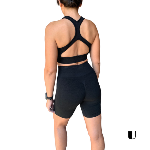 Set yoga short All black
